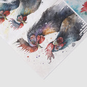 Papier Mousseline Poulets d'aquarelle (Détail)