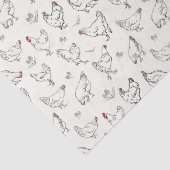 Papier Mousseline Poulets en encre (Détail)
