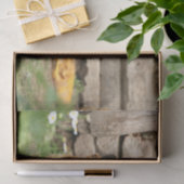 Papier Mousseline Poulets et fleurs blanches  (Cadeau)