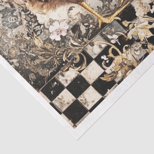 Papier Mousseline Poulets français de Noël (Détail)