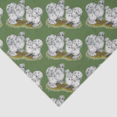 Papier Mousseline Poulets petits d'éclaboussure de Silkie (Détail)