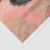 Papier Mousseline Poupée afro-américaine chic, Découpage rose AM9 (Détail)