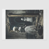 Papier Mousseline Poupée fantôme gothique dans un miroir maudit (Recto)