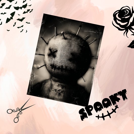 Papier Mousseline Poupée vaudou gothique Déplaisante découpage