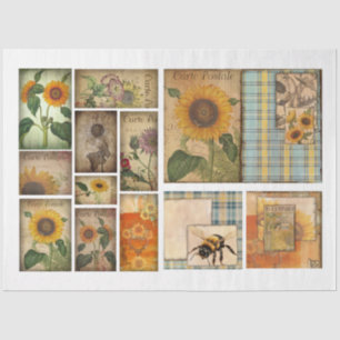 Papier Mousseline Pour Artistes Artistes Artistes Sunflower Ephemera