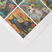 Papier Mousseline Pour Artistes Chat Thématique Junk Journal Ephemer (Détail)