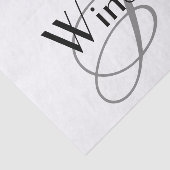 Papier Mousseline Pour Bridesmaid Cadeau Monogramme Nom Moderne Cool (Détail)