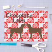 Papier Mousseline Pour l'amour des chiens de laboratoire au chocolat (Artisanat)