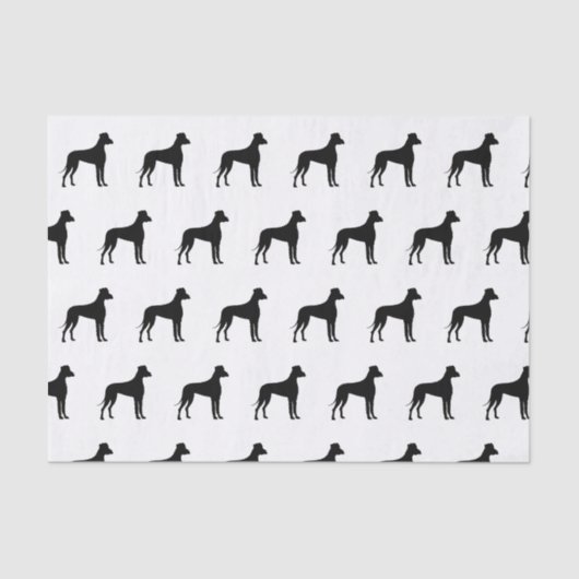 Papier Mousseline Pour l'amour des grands chiens de Danse Silhouette (Recto)