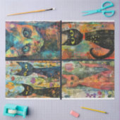 Papier Mousseline Pour l'artiste Chat Them Junk Journal Arrière - pl (Artisanat)