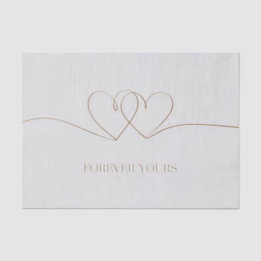 Papier Mousseline Pour toujours : Coeurs interconnectés Design (Recto)
