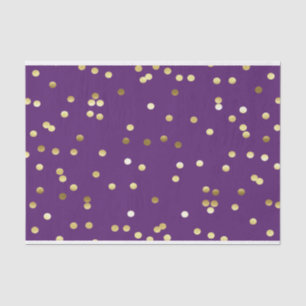 Papier Mousseline Pourpre chic de confettis de feuille d'or