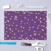 Papier Mousseline Pourpre chic de confettis de feuille d'or (Artisanat)