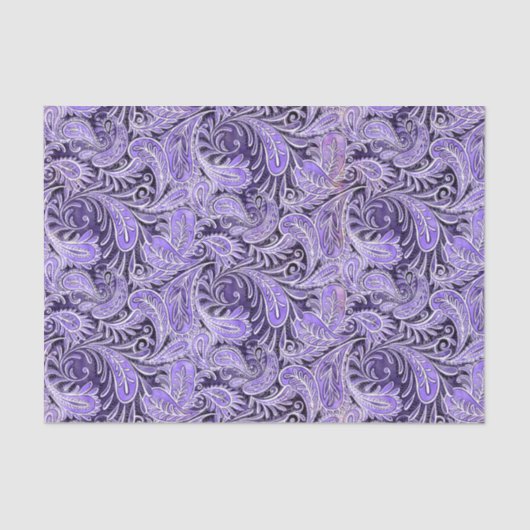Papier Mousseline Pourpre de motif de Paisley (Recto)