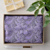 Papier Mousseline Pourpre de motif de Paisley (Cadeau)