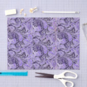 Papier Mousseline Pourpre de motif de Paisley (Artisanat)