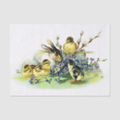 Papier Mousseline Poussins et lapin (Recto)