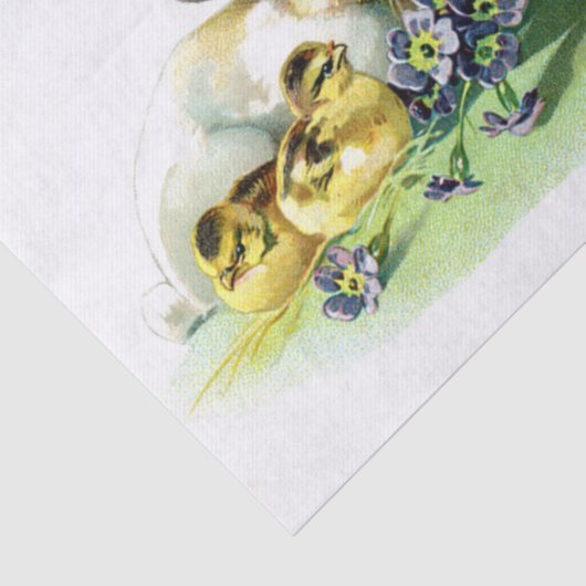 Papier Mousseline Poussins et lapin (Détail)