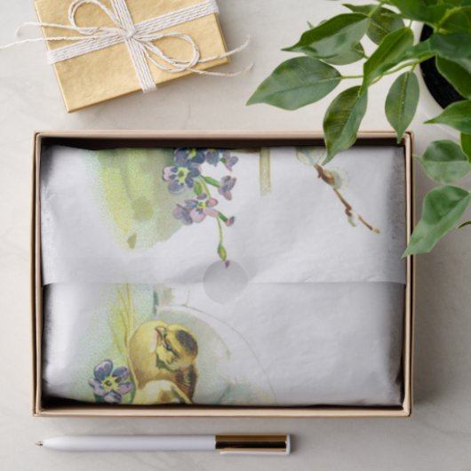 Papier Mousseline Poussins et lapin (Cadeau)