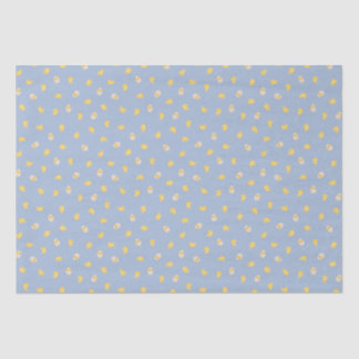 Papier Mousseline Poussins mousseux (Bleu de Chambray) - Motif d'ois