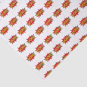 Papier Mousseline  POW ! - Superhero Comics Book Red/Yellow Bubble (Détail)