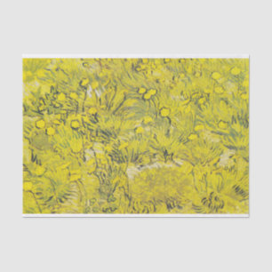 Papier Mousseline Prairie de Van Gogh - Fleurs sauvages jaunes vives