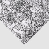 Papier Mousseline Pré Dandelion en noir et blanc (Détail)