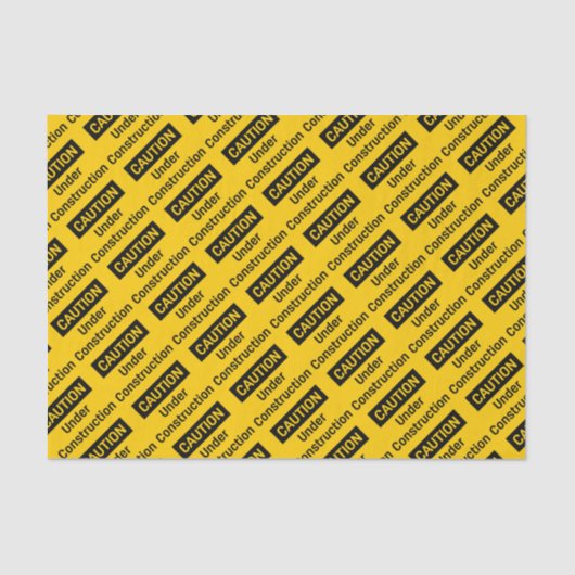 Papier Mousseline PRÉCAUTION en construction (Recto)