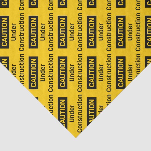 Papier Mousseline PRÉCAUTION en construction (Détail)