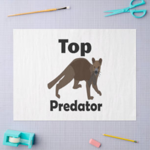 Papier Mousseline Prédateur suprême carnivore Fossa Madagascar