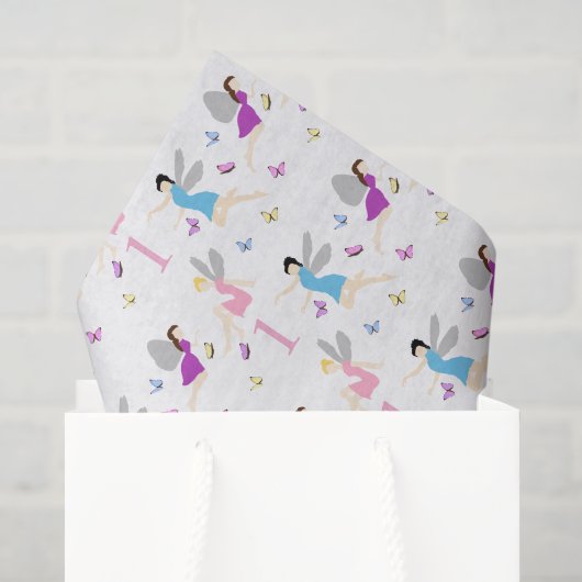 Papier Mousseline Premier anniversaire de fée (Sac cadeau)