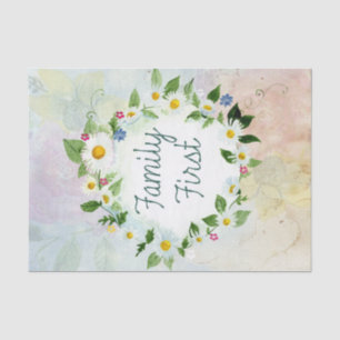 Papier Mousseline Premier cercle de marguerites de la famille de Pâq