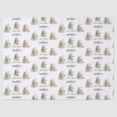 Papier Mousseline Premier Noël de bébé fille Western Boho (Recto)