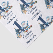 Papier Mousseline Premier Noël de Petit Garçon (Détail)