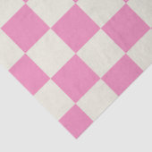 Papier Mousseline Préparé damier rose blanc Mod Rétro (Détail)