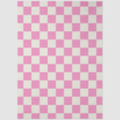 Papier Mousseline Préparé damier rose blanc Mod Rétro (Recto)