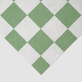 Papier Mousseline Preppy Checkerboard Green White Mod Retro (Détail)