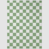 Papier Mousseline Preppy Checkerboard Green White Mod Retro (Recto)
