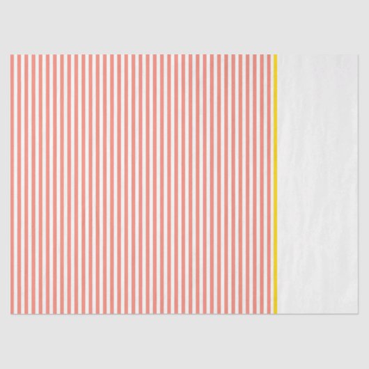 Papier Mousseline Préppy Orange White Stripes Jaune Cadeau Enveloppe (Recto)