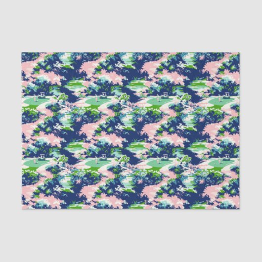 Papier Mousseline Preppy Palm Beach Golf (Recto)