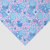 Papier Mousseline Preppy Palm Beach Imprimer Lavande & Tortues Bleue (Détail)