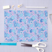 Papier Mousseline Preppy Palm Beach Imprimer Lavande & Tortues Bleue (Artisanat)