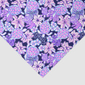 Papier Mousseline Preppy Palm Beach Imprimer Lavande & Tortues viole (Détail)