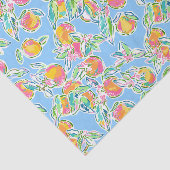 Papier Mousseline Preppy Palm Beach Imprimer Pastel Oranges (Détail)