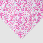 Papier Mousseline Preppy Palm Beach Imprimer rose et blanc Fleurs (Détail)