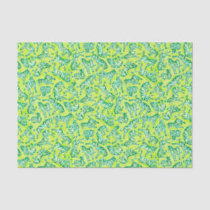 Papier Mousseline Preppy Palm Beach Imprimer Zebras vert
