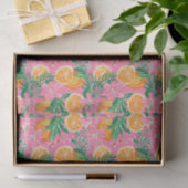 Papier Mousseline Preppy Palm Beach Motif tropical Oranges (Cadeau)