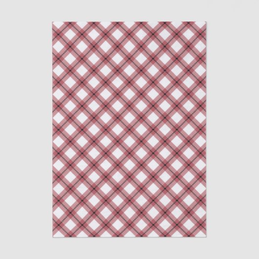 Papier Mousseline Preppy Red Argyle Plaid (Recto)