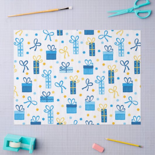 Papier Mousseline Présents Hanoukka (Artisanat)