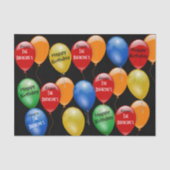 Papier Mousseline Prêt à partir Anniversaire personnalisé (Recto)